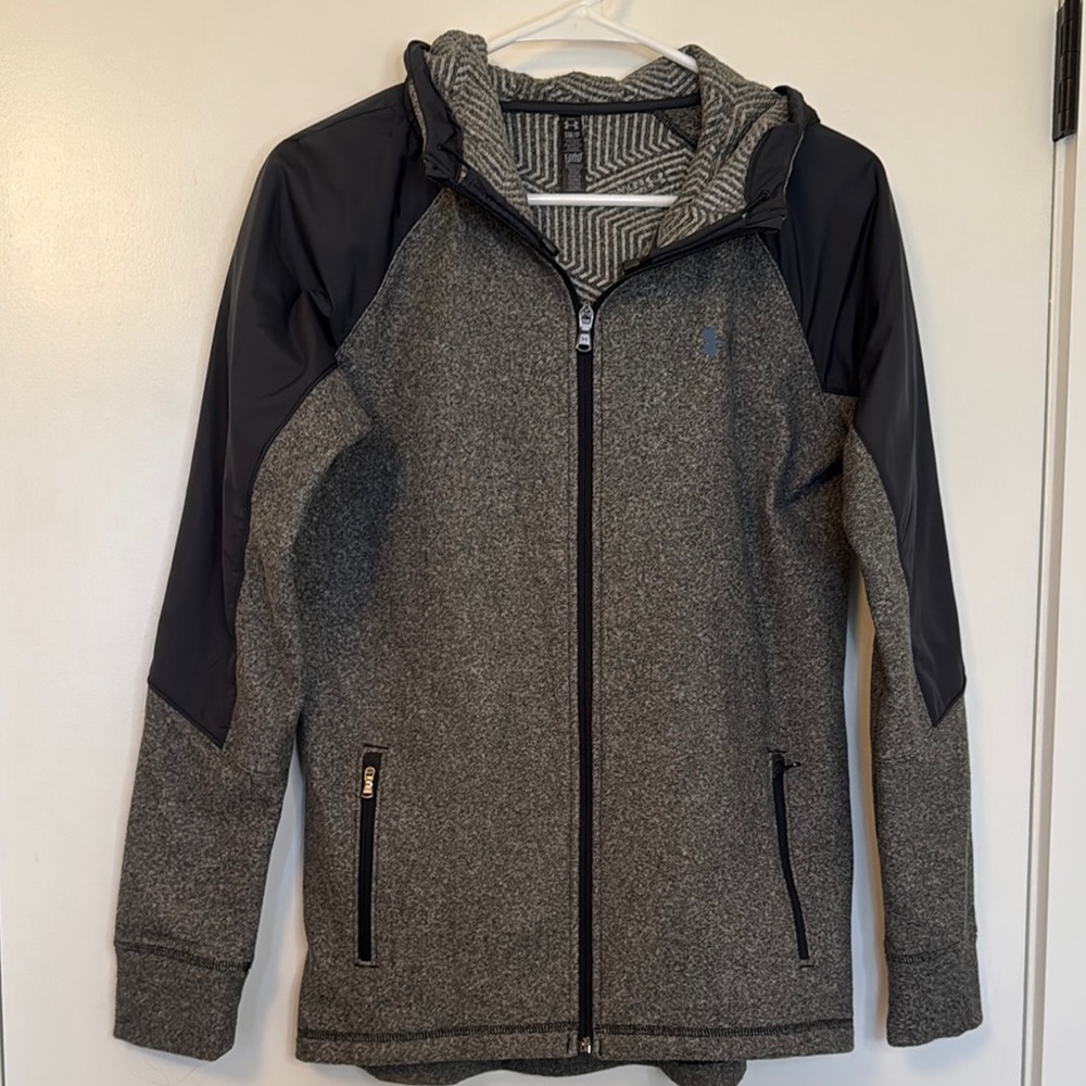 Under Armour Gray & Black Zip-Up Jacket
